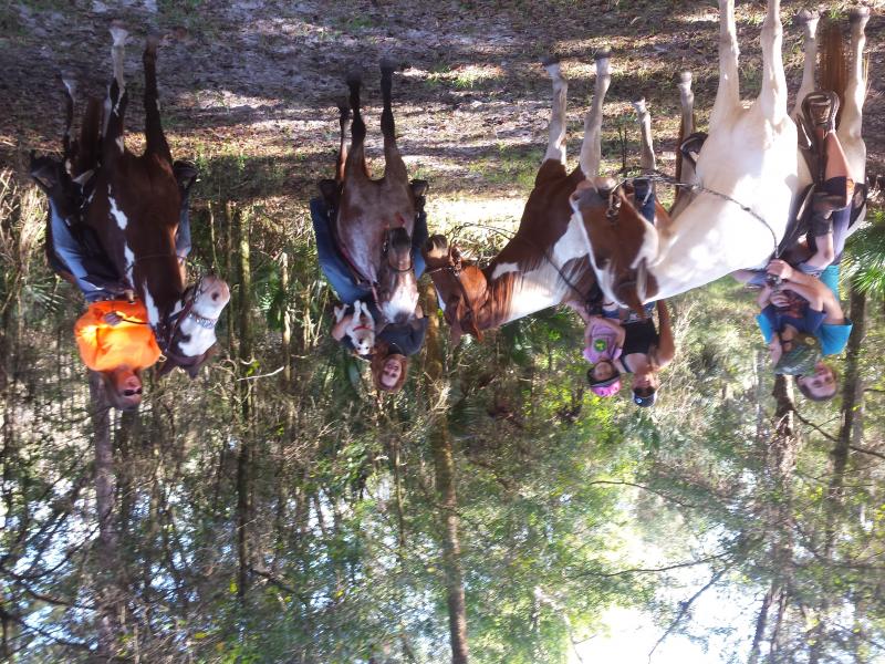 Trail riding at one of the equestrian parks in Florida.